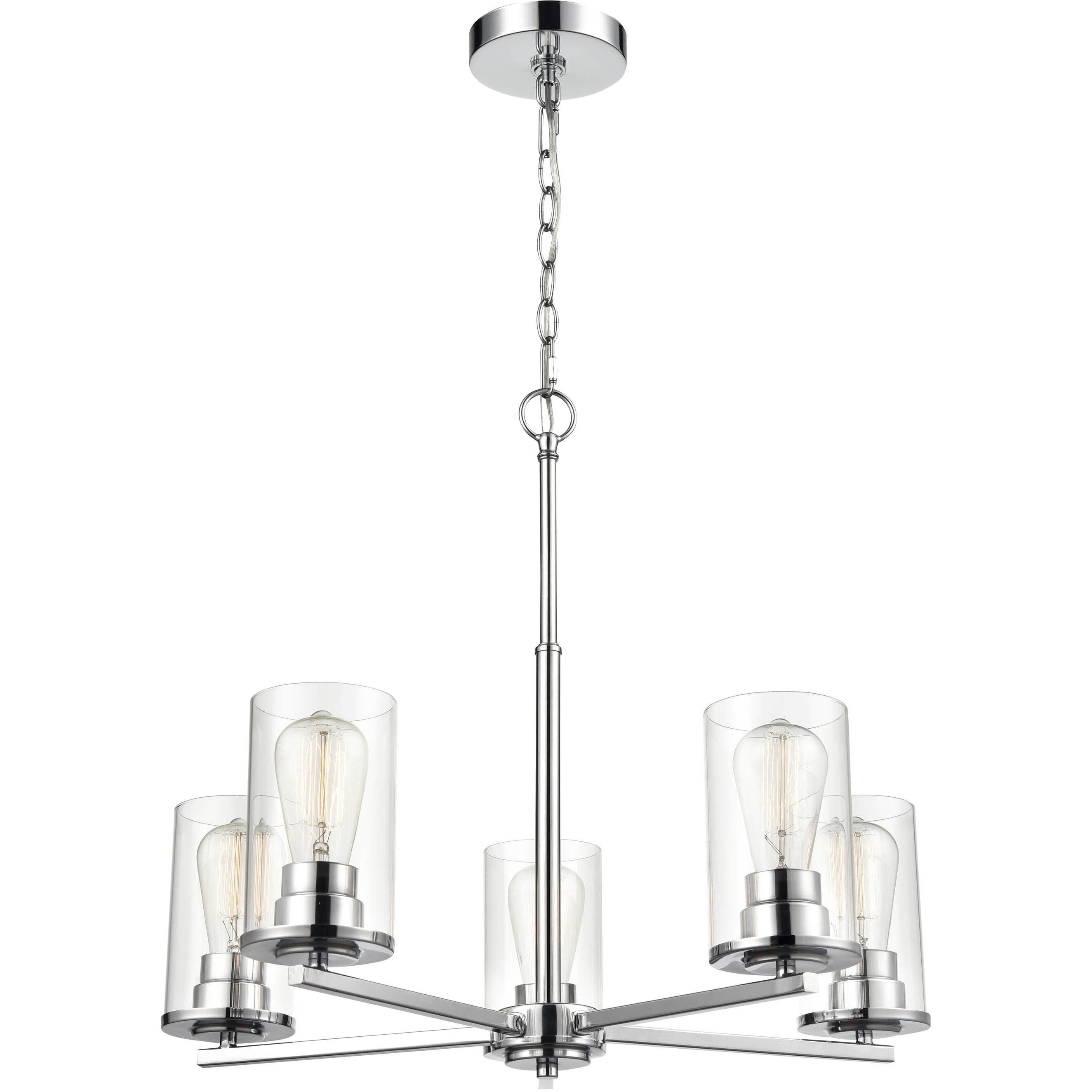 Verlana 5 Light 24 inch Chrome Chandelier Ceiling Light